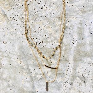 New! Set of 14k gold filled necklaces.
